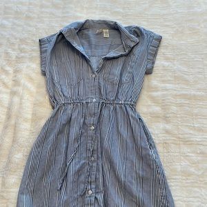 Blue and White Striped Sundress